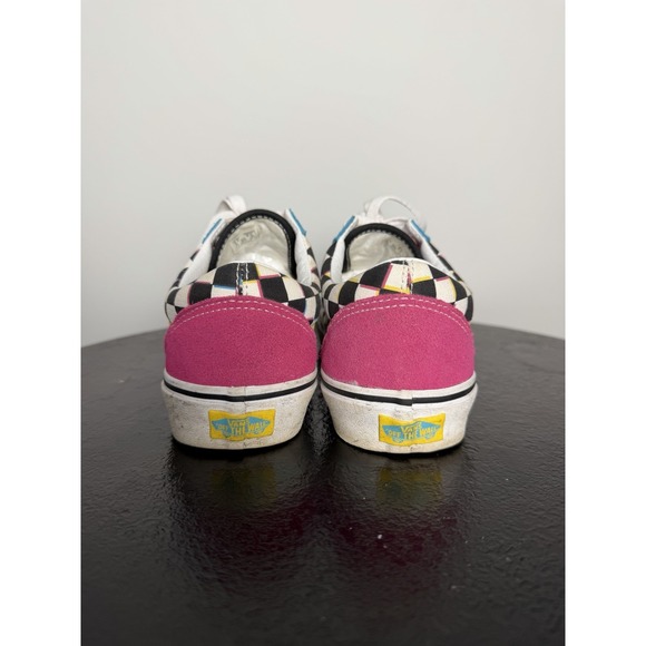 Vans Old Skool Pink/Blue/Checkerboard - Mens‎ 6.5 Women's 8 Color Shift 90s 80s - Picture 4 of 10